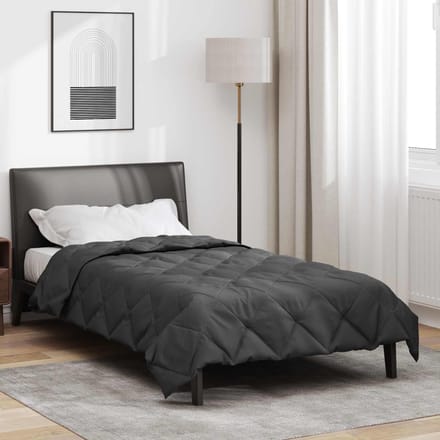 vidaXL Vol jaar dekbed Antraciet 135 x 220 cm Microfiber