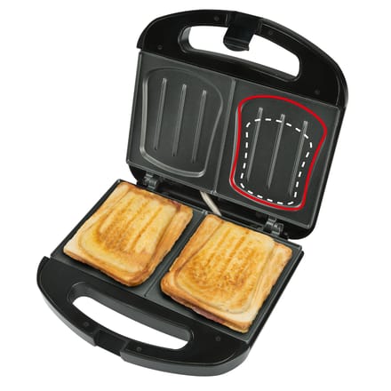 Bourgini Sandwich Maker XXL Black - 800W - Tosti-ijzer - Contactgrill