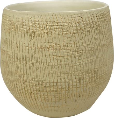 Ter Steege Plantenpot - moderne look - beige - 20 x 20 cm - bloempot