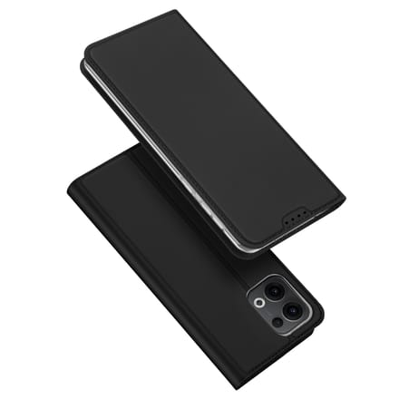 Dux Ducis Slim Softcase Bookcase voor de Oppo Reno 13 - Zwart
