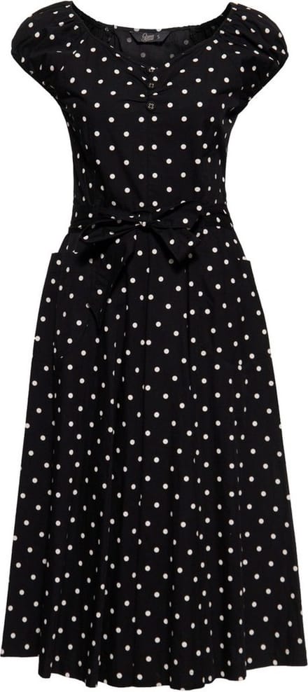 Queen Kerosin dames swingjurk, zwart
