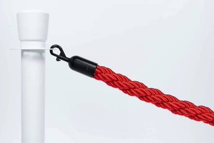 Afzetkoord Gedraaid | Rood - Zwarte sluiting