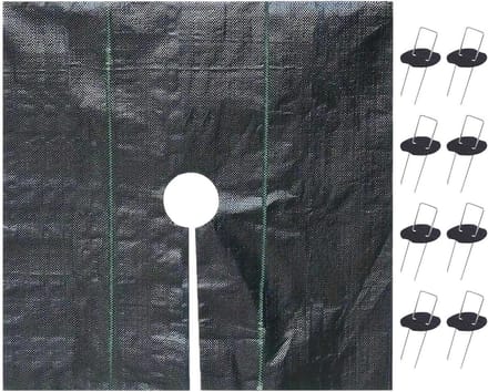 Tuindoek - Bodembedekker - Onkruid Vrij - Met Grondpennen - 15 x 15 Meter - Zwart