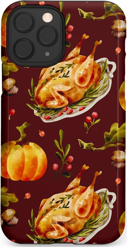 Casetastic hoesje geschikt voor Apple iPhone 11 Pro - Dubbellaagse bescherming - Overvloed - Fashion Case - Bruin Bordeaux Goud Oranje