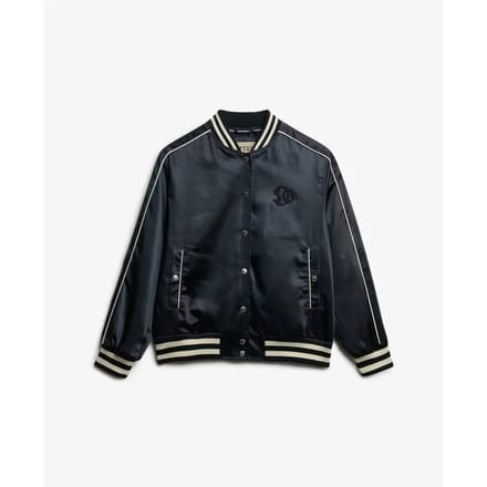 Superdry Varsity Satin Bomber Jacket Dames - Maat 16