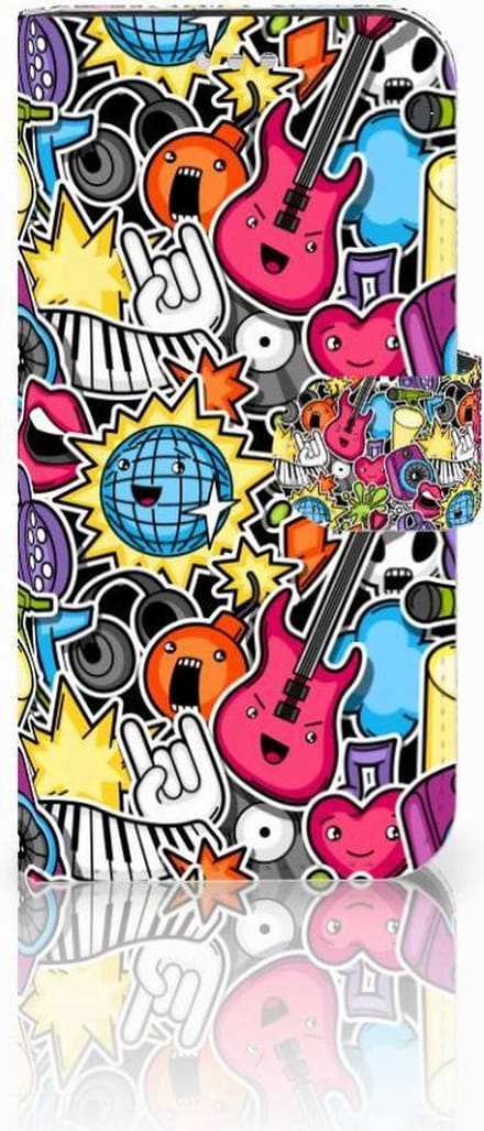 Samsung Galaxy S7 Wallet Case met Pasjes Punk Rock