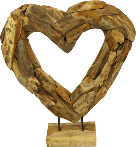 DKNC - Ornament Cardiff - Teak - 58x15x70cm - Bruin