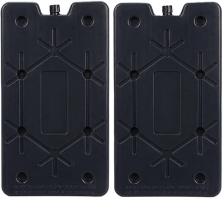 Excellent Houseware Koelelement Ice Pack - 2x - zwart - polyethyleen - 350 gr - 24 x 14 x 1.5 cm