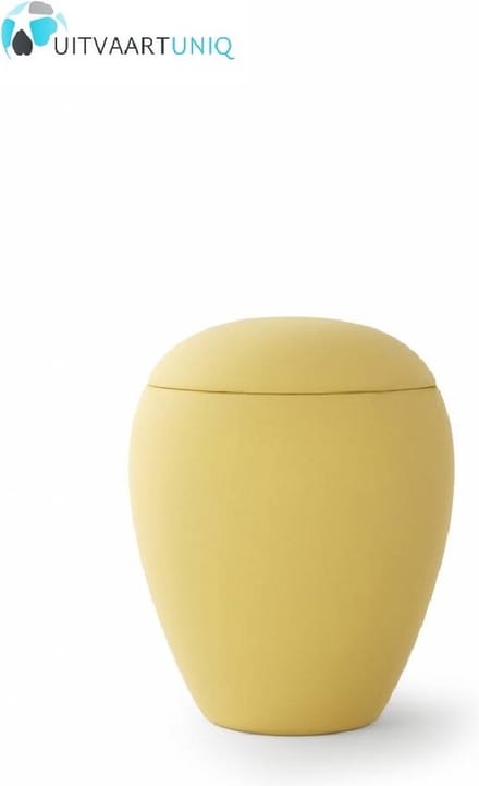 Mini urn okergeel - keramiek