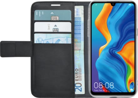MH by Azuri walletcase - magnetic closure & cardslots - zwart - Huawei P30