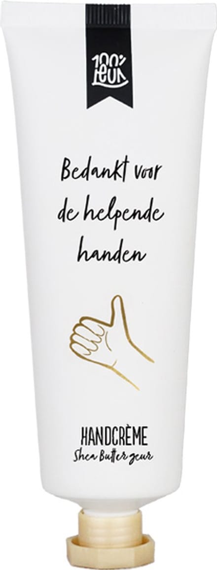 100%LEUK - Handcrème tube - Bedankt voor de helpende handen