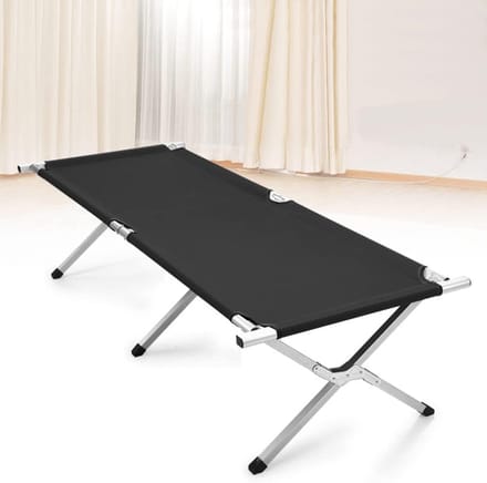 Opvouwbaar campingbed - Logeerbed 1 persoon - Kamperen en reizen - Sterk aluminium frame