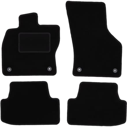 Zwarte veloursmatten voor: Seat Leon III hatchback, stationwagen, variant (2012-2020)