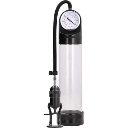 Pumped Deluxe  Penis Pomp met Meter Inclusief Siliconen Penisring - 30 cm - Transparant