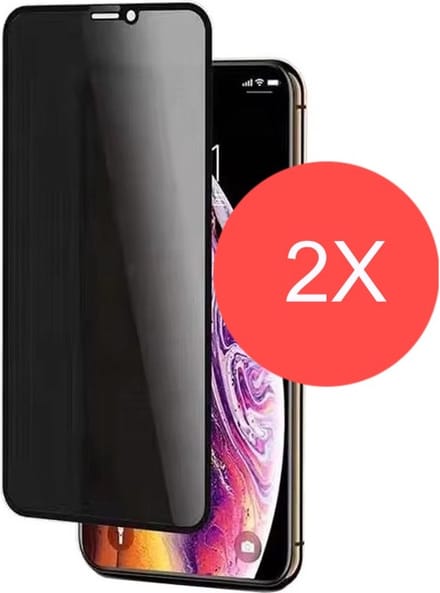 TG Techgrip - 2 Stuks Screenprotector Geschikt voor iPhone 11 Screen protector Privacy Glas Gehard Full Cover HD - Screenprotector Geschikt voor iPhone 11 Screenprotector Privacy Tempered Glass