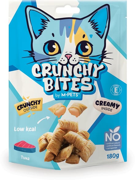 M-PETS CRUNCHY BITES kat snack tonijn - 180 g - per 10