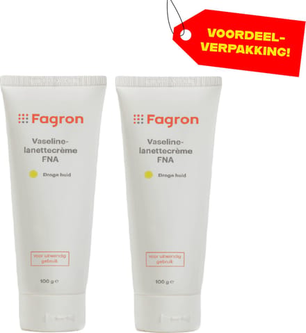 Fagron Vaseline-Lanettecrème FNA - 2x100 ml voordeelverpakking
