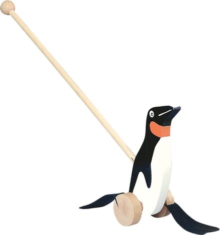 Bino Stokroller Pinguïn Junior 53 Cm Hout Naturel