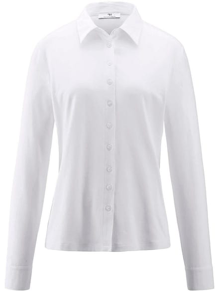Jerseyblouse Van Peter Hahn wit