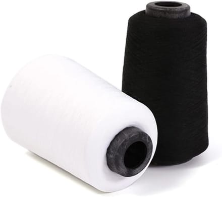 Naaigaren Set - Polyester Garen - Kleding Maken - Hoogste Sterkte - 2 Stuks - Wit Zwart