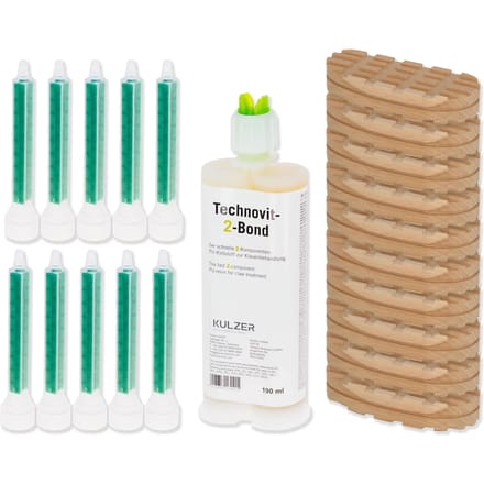 Soin voor nagels set zonder doseerpistool en 10 applicators Kerbl Technovit®-2-Bond