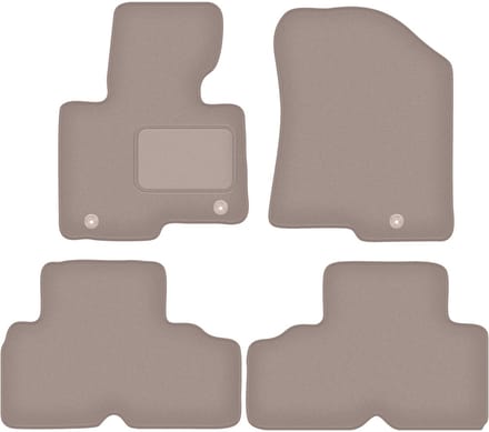 Beige veloursmatten voor: Kia Carens IV minivan (2013-2018)