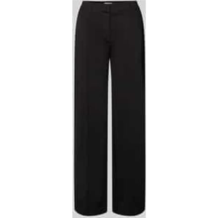 Wide leg stoffen broek met vaste persplooien, model 'KATE'