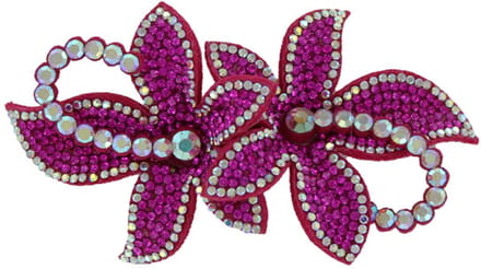 Broche - Sequin Flower - Strass - Roze - Per Stuk