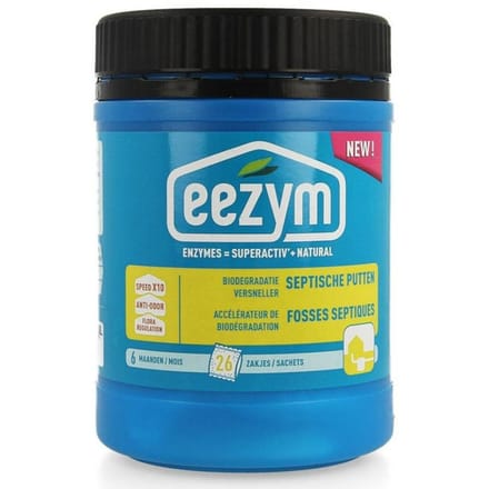 Eezym - Onderhoud septische putten - 26 oplosbare zakjes (6 maand)
