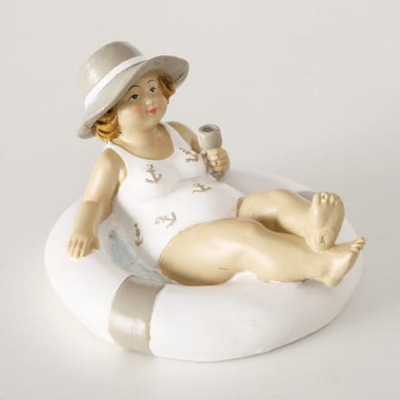 Beeld drijvend dames in badpak naturel