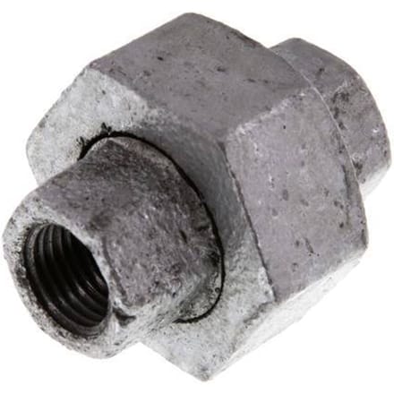 Union Rechte Connector Rp1/4'' Vrouwelijk Gietijzer Platte Dichting 25bar (351,25psi)