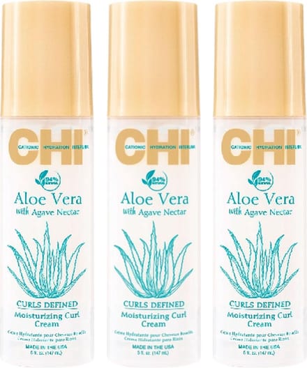 CHI Aloe Vera Moisturizing Curl Cream - 3 x 147ml