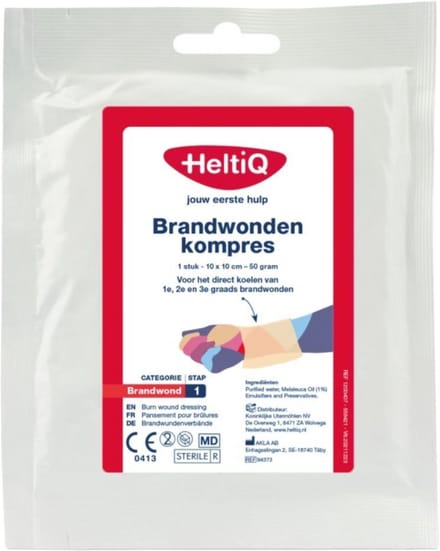 HeltiQ Brandwondenkompres 10x10cm