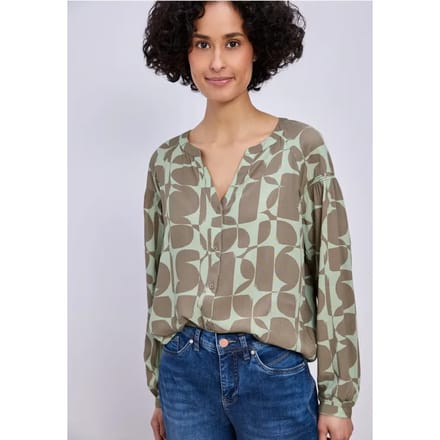 Blouse met smokdetail
