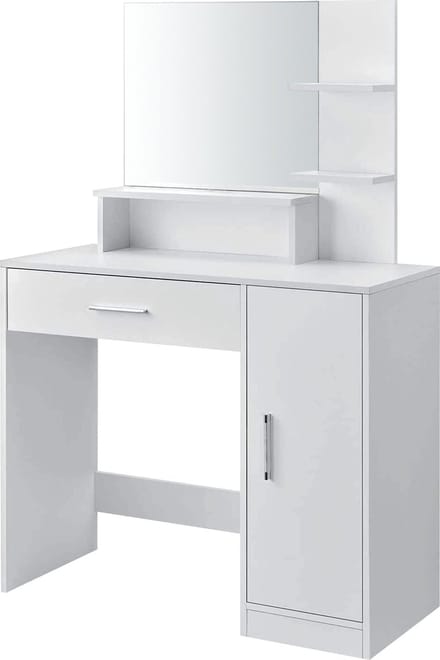 ModernHome Kaptafel met Spiegel - 90x38x137,5 cm - Wit - Make-up Tafel