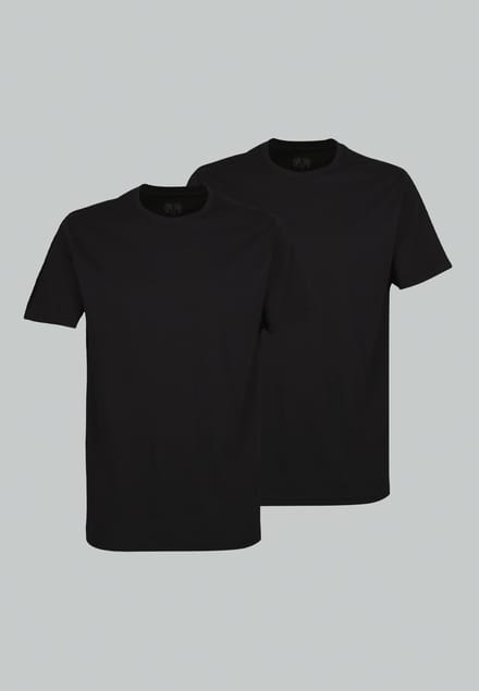 CECEBA Maverick American Heren T-shirt - 2-pack - ronde hals - Zwart