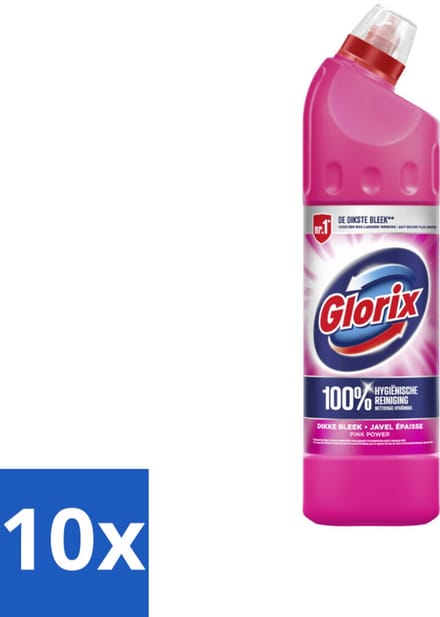 Glorix Bleek Pink Power 750 ml - Bulkverpakking - 10 stuks