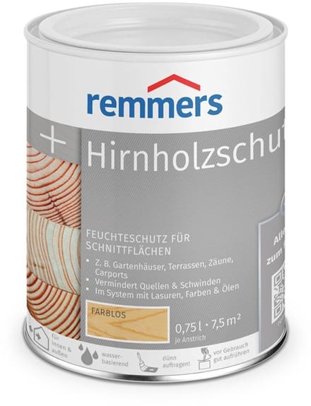 Remmers - Beschermende verf dwars doorsneden (extra) 0,75l, Kleurloos