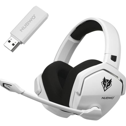 NUBWO G06 draadloze gamingheadset voor PS5 PS4 pc-laptop Ruisonderdrukkende hoofdtelefoon met wit