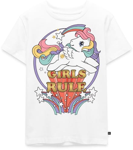 My Little Pony Retro Girls Rule Statement Premium T Shirt Kinderen