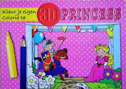 Evora - Kleur je eigen 3D Princess - Knutselpakket - Kleuren - Kinderen - Prinses