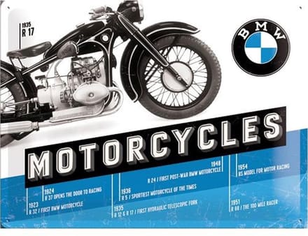 Wandbord – BMW Motorcycles - 30x40 cm