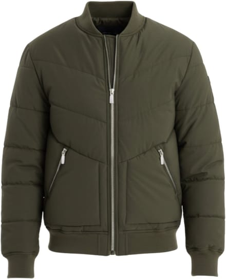 OMBRE Jas - Rits - Effen Donkere olijf S