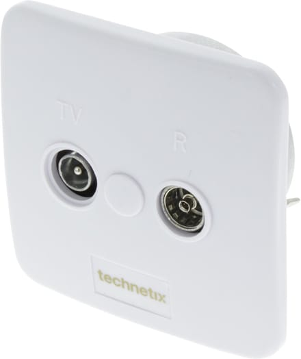 Q-link coax element | inbouw | tras-2000b | retour geschikt | ZIGGO geschikt | wit