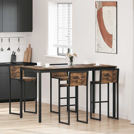 vidaXL - Staande - Bartafel - Bewerkt - hout - Rechthoekig