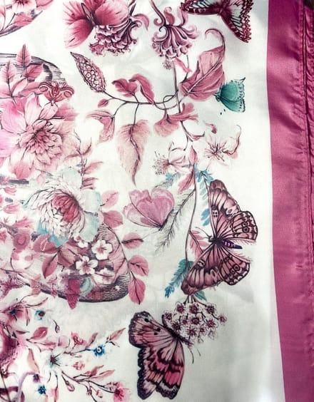 Dames Neksjaal - Haarsjaal - Hoofdsjaal - (24082#) Roze/Ecru