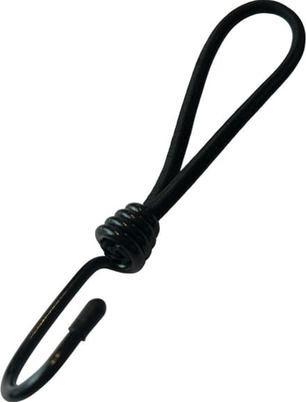 spanelastiek met haak - 25 st - 20cm - zwart - tent - boot - schaduwdoek