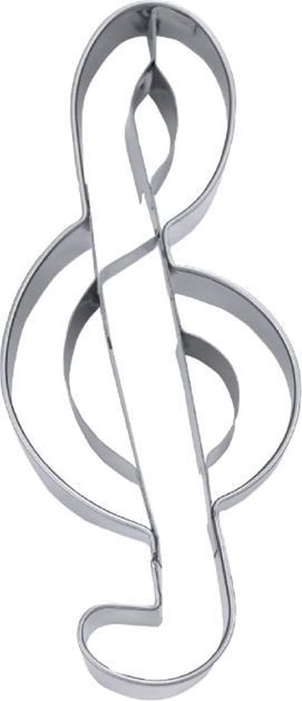 Uitsteker RVS Muzieksleutel | Clef | Koekjes| 5.5cm klein