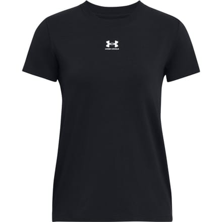 Under Armour Rival Core Short Sleeve sportshirt dames zwart