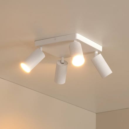 Lucide CLUBS - Plafondspot (Plafondlamp) - 4xGU10 (MR16) - Wit